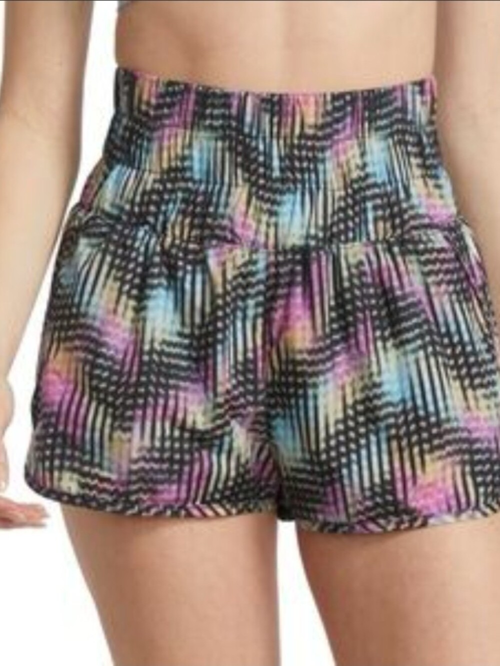 FP Movement Multicolor Printed High-Waist Shorts Size M